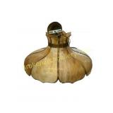Tulip Chandelier with Swirled Slag Glass