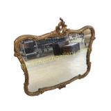 Ornate Gilt Rococo-Style Wall Mirror