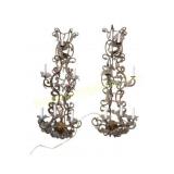 Pair of Large Gilt Metal Wall Sconces