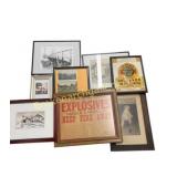 Collection of Framed Railroad Prints, Photos