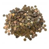 Large Assortment of U.S. Pennies & Coins