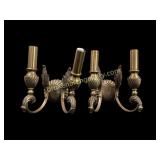 Pair Brass  Wall Sconce