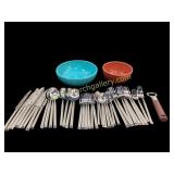Stainless Flatware, Fiesta Bowls