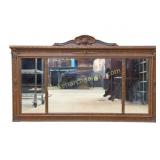 Three Panel Overmantel Mirror
