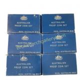 Six Royal Australian Mint Proof Coin Sets