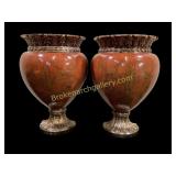 Pair Essex Wall Pocket Urns