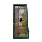 Pair of Framed Stained Glass Window Panels