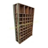 Wooden Postal Sorting Cabinet