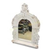 White Painted Architectural Wall Mirror