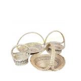 Four Handwoven Sweetgrass Baskets