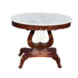 Mahogany Harp Accent Table