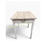 White Painted Wooden Table with Drawer