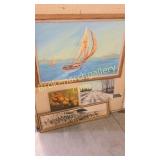 3 Various Oil Paintings & Picture Date 1938