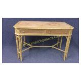 Faux Bamboo 2 Drawer Desk
