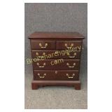 Diminutive 2 Over 3 Mahogany Chest