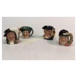 4 Royal Doulton Toby Mugs