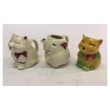3 Shawnee Animal Creamers