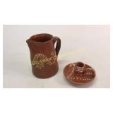2 Pieces Moravian Style Redware