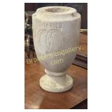Marble Wedding Urn Dated 1934