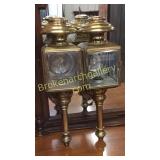 Pair Brass Wall Sconces
