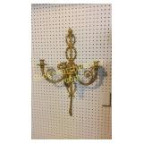 Brass 3 Light Wall Sconce