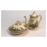 2 Pieces English Staffordshire Transfer Ware