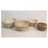Set of 4 Banded Batter Bowls