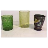 Carnival Glass, Vaseline Opalescent, Victorian