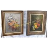 2 Still Life Oil on Artist Board