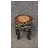 Asian Plant Stand w Marble Inset