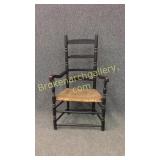 Early Ladder Back Open Arm Chair