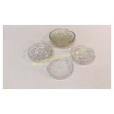 4 Pieces Cut Glass