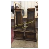 Pair Neo Classical Curio Cabinets
