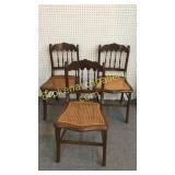 3 Victorian Side Chairs