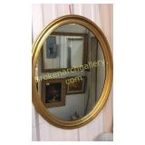 Guided Oval Decorative Mirror