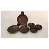6 Pieces Dirt Dish Redware