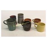 7 Pottery Mugs, Tumbler