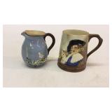 Tourquay Pitcher, Majolica Mug