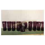 10 Pieces Amethyst Hand Made Glass