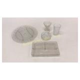 Approximately 145 Pieces Sandwich Glass