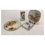 4 Pieces Hand Painted Porcelain