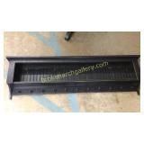 Modern Shelf/Coatrack in Black Paint
