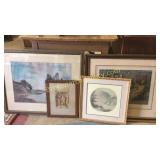 4 Framed Prints of Various Subject Matter