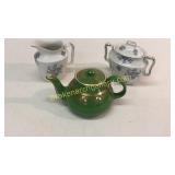 Halls Teapot, Ironstone Cream and Sugar