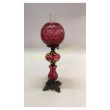 Victorian Ruby Glass Piano Lamp