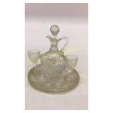 Cut Glass Cordial Set