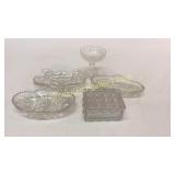 5 Pieces Cut Glass
