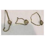 3 Vintage Ladies Gold Filled Watches