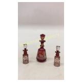 3 Pieces Bohemian Ruby