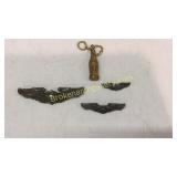 3 Sterling Silver Wings, Coca Cola Key Chain